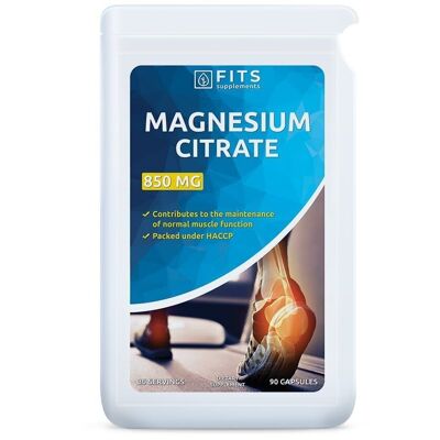 Citrate de magnésium 850 mg 90 gélules