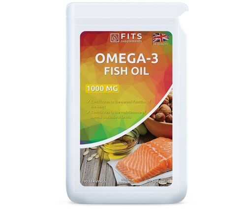 Omega-3 Fish Oil 1000mg 90 softgels