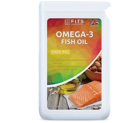 Omega-3 Fish Oil 1000mg 90 softgels
