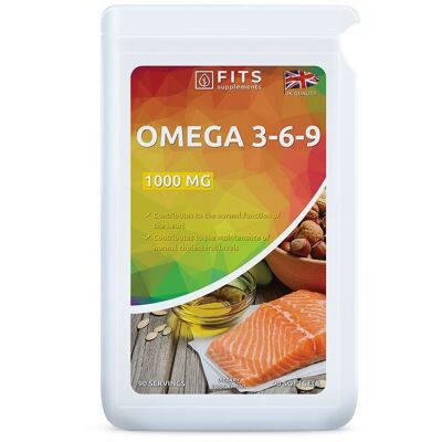 Omega 3-6-9 1000 mg 90 cápsulas blandas