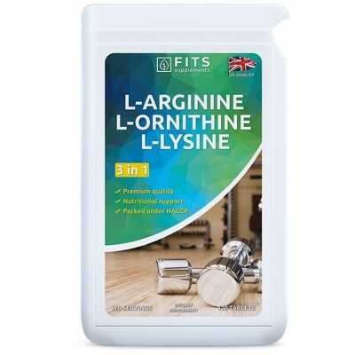 L-Arginina L-Ornitina L-Lisina 120 cápsulas