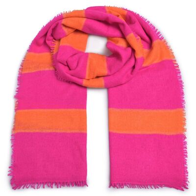 Cashmere scarf Angi-cs in neon pink