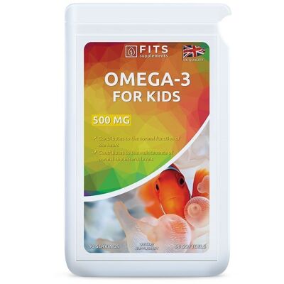 Omega-3 500 mg para niños 90 cápsulas blandas