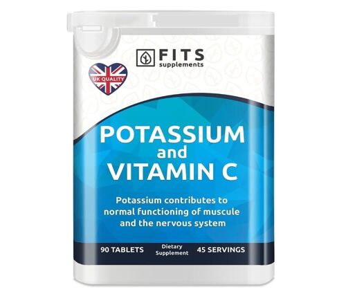 Potassium 200mg and Vitamin C 90 tablets
