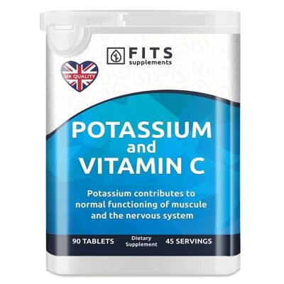Potassium 200mg and Vitamin C 90 tablets