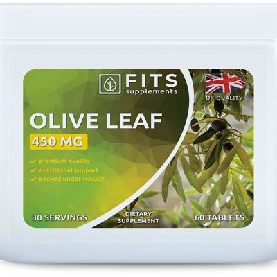 Tabletas de hoja de olivo de 450 mg