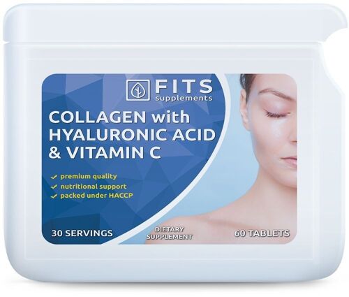 Collagen with Hyaluronic Acid and Vitamin C tablets