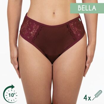 Femieko Bella Culotte Menstruelle – avec dentelle, style coupe française – absorption modérée et forte 2
