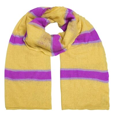 Bufanda de cachemira Angi-cs en amarillo neón
