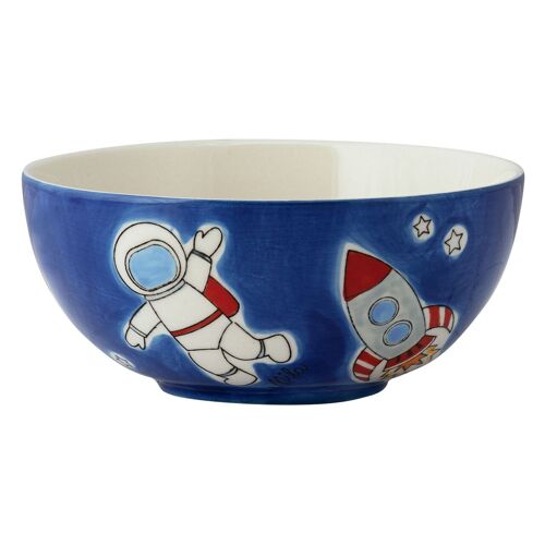 Kinderschale Space - Keramik Geschirr - handbemalt