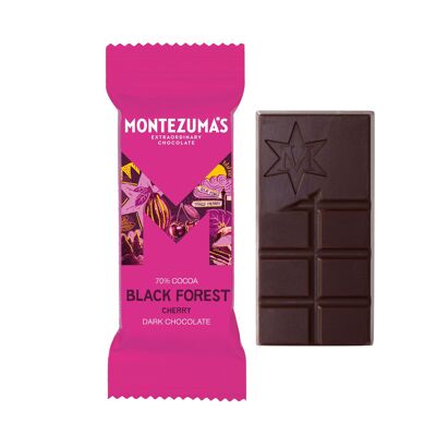 Mini barre de chocolat noir 70 % Forêt-Noire avec cerises 25 g