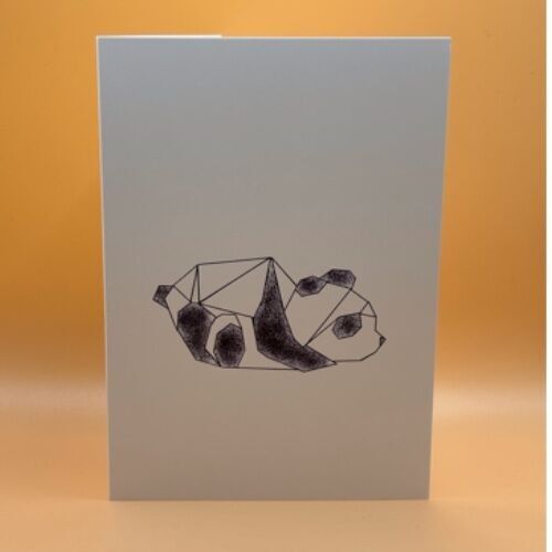 Biglietto d'auguri con panda origami