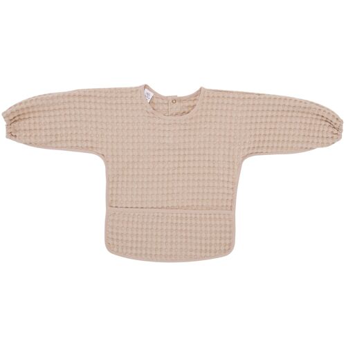 Bavoir manches longues en coton gaufré 6-24M