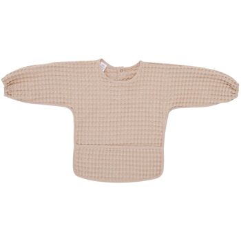 Bavoir manches longues en coton gaufré 6-24M 1