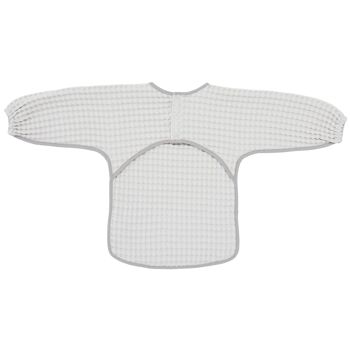 Bavoir manches longues en coton gaufré 6-24M 6