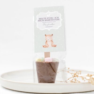 Trinkschokolade Marshmallow "Heute fühl ich mich bärenstark"