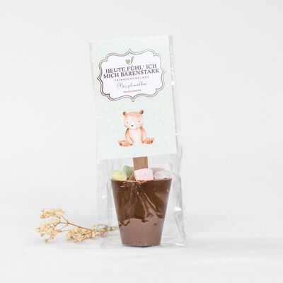 Trinkschokolade Marshmallow "Heute fühl ich mich bärenstark"