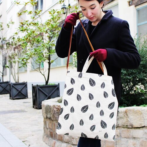 Sac en coton feuille