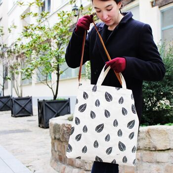 Sac en coton feuille 1