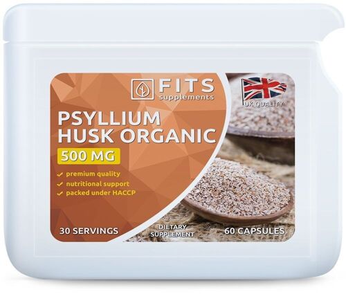 Psyllium Husk Organic 500mg capsules