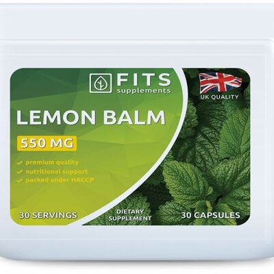 Cápsulas de bálsamo de limón 550 mg