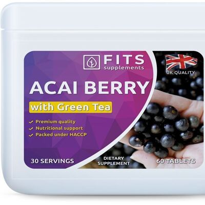 Acai Berry 2000mg and Green Tea 1350mg tablets