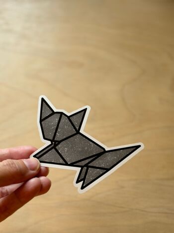 Autocollant chat style origami 2