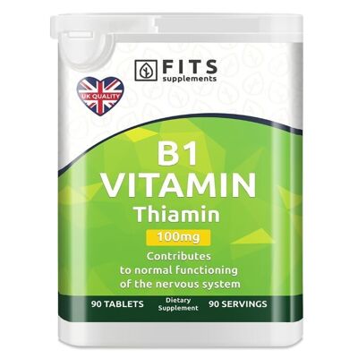 Vitamin B1 100mg (Thiamin) 90 tablets