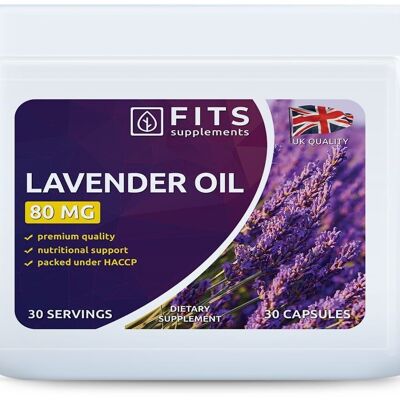 Cápsulas de aceite de lavanda de 80 mg