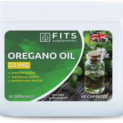 Cápsulas de aceite de orégano 25 mg