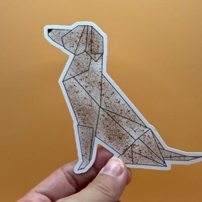 Perro de origami Pegatina
