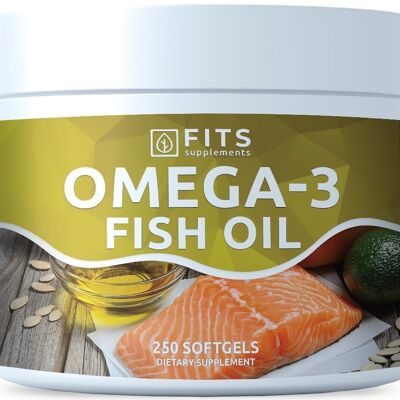Olio di pesce Omega-3 1000 mg 250 capsule molli