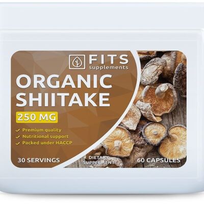 Shiitake orgánico 250 mg cápsulas