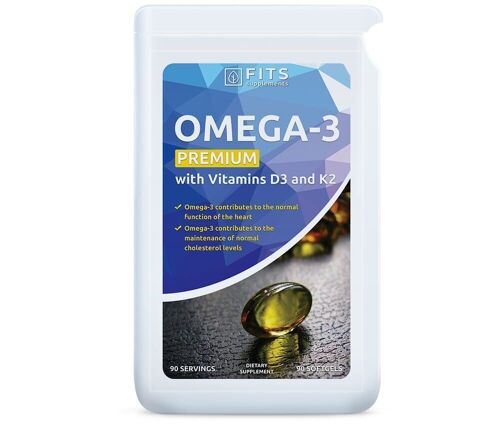 Omega 3 Premium with D3 and K2 vitamins 90 softgels