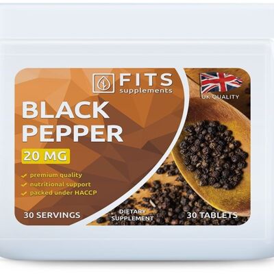 Black Pepper 20mg tablets