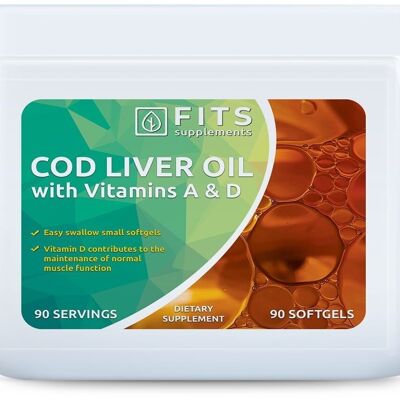 Cod Liver Oil with Vitamins A and D 90 softgels