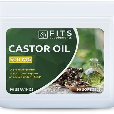 Castor Oil 500mg 90 softgels