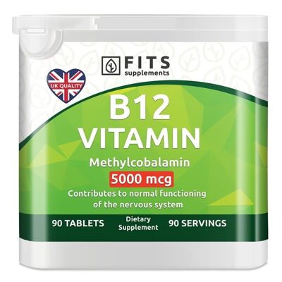 Vitamine B12 Forte 5000mcg 90 comprimés