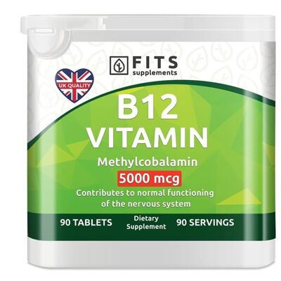 Vitamine B12 Forte 5000mcg 90 comprimés