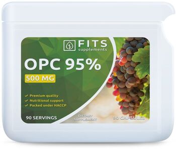 OPC Extrait de Pépins de Raisin 500mg 90 gélules