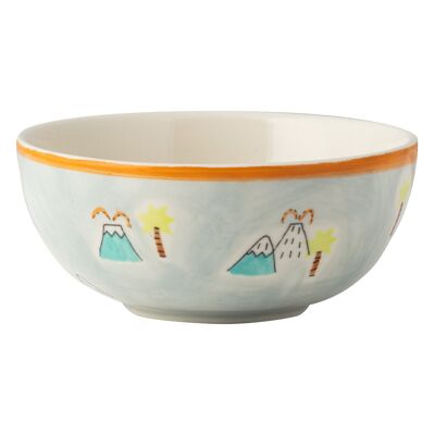 Children's bowl Dino - ceramic tableware - hand-battered