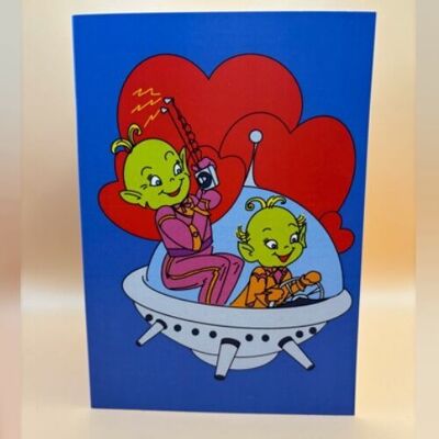 Biglietto d'auguri d'amore alieno