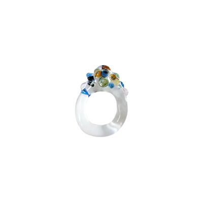 Teodora multicolor glass ring