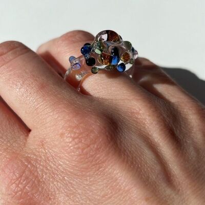 Teodora multicolor glass ring