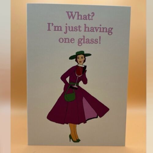 One Glass greeting card