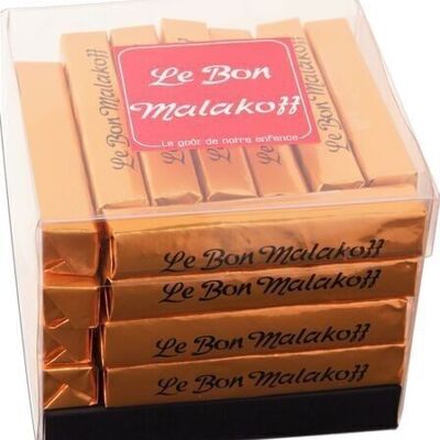 Le Bon Malakoff – Konfekt mit Pralinen- und Haselnussstücken – Schachtel mit 36 ​​Riegeln