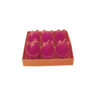 SET OF 6 RED CANDLES "BIRDS" IN A BOX CA-042 PINK