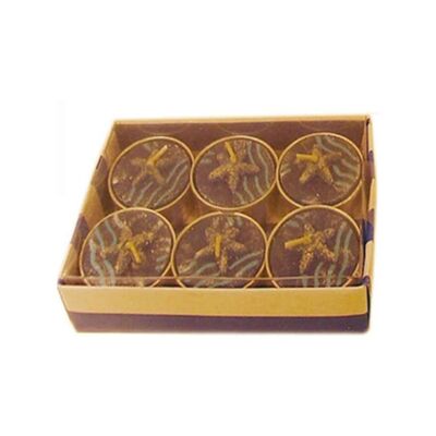 SET DE 6 VELAS "ESTRELLAS" EN CAJA CA-049Α