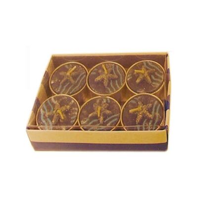 SET OF 6 "STARS" CANDLES IN A BOX CA-049Α