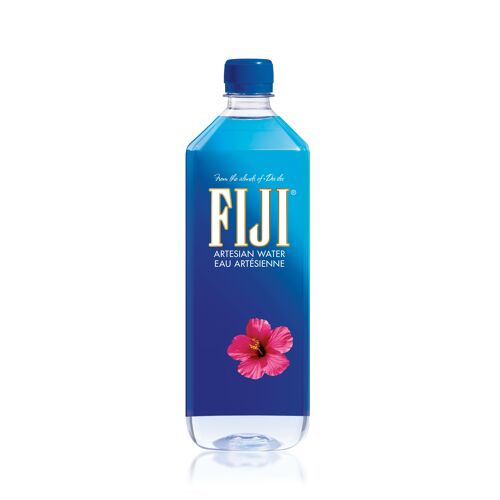 Fiji Water - Bouteille 1 litre - Eau Artésienne Enrichie en Minéraux Plate des Îles Fidji - Filtration Naturelle, Conditionnée sans Contact avec la Main de l'Homme